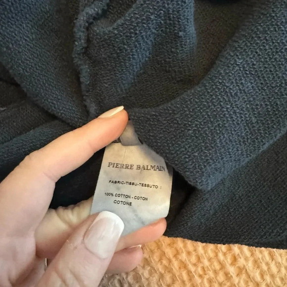 Balmain Paris The Rock Baroque Metallic-Print Sweatshirt, Blue 50 Size Large Men - Picture 12 of 13